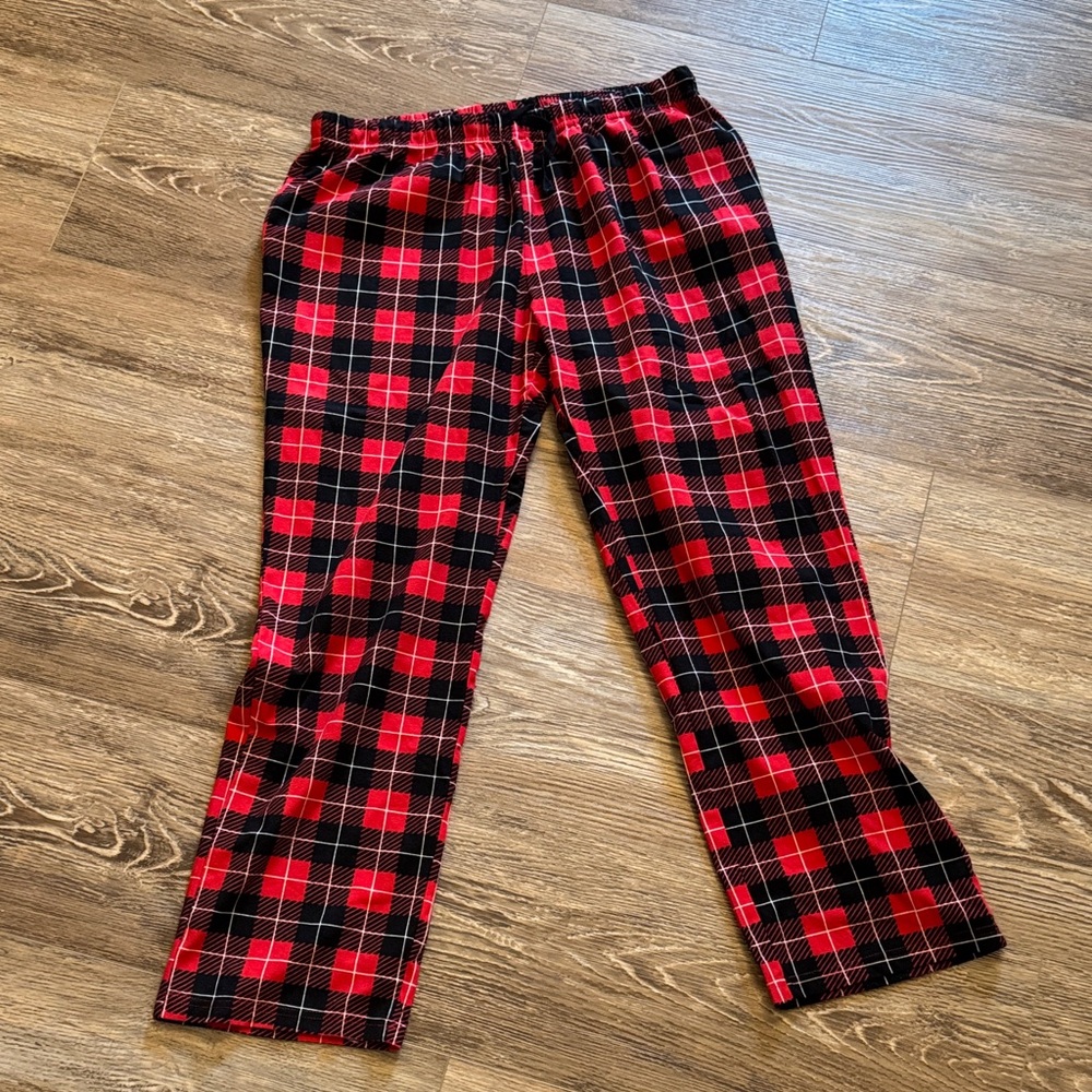 Red and Black Plaid Pajama Pants